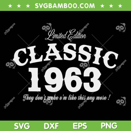 60 Year Old Vintage SVG PNG, Classic Car 1963 SVG, Retro 60th Birthday DXF SVG PNG EPS