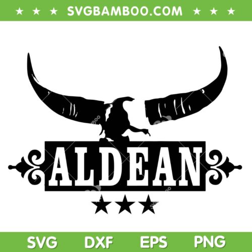 Aldean SVG PNG, Jason Aldean Bull Skull SVG, Country Music DXF SVG PNG EPS