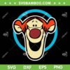 Tigger Blue Circle Portrai SVG PNG, Winnie The Pooh Tigger Face SVG, Tigger Pooh DXF SVG PNG EPS