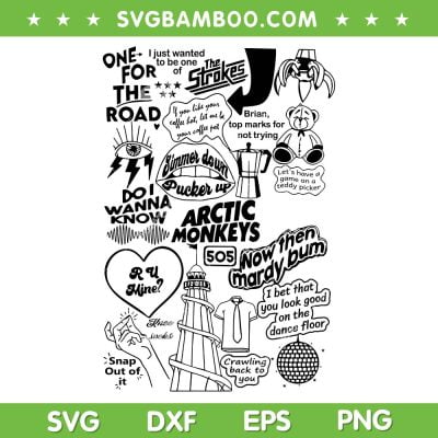 Arctic Monkeys Tracklist SVG PNG, Arctic Monkeys Tour 2023 SVG, North American Tour DXF SVG PNG EPS Arctic Monkeys Tracklist SVG PNG, Arctic Monkeys Tour 2023 SVG, North American Tour DXF SVG PNG EPS