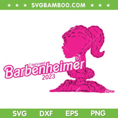 Barbenheimer Movie 2023 SVG PNG, Im A Barbie Cowgirl SVG, I Survived Barbenheimer 2023 DXF SVG PNG EPS