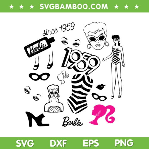 Barbie Since 1959 SVG PNG, Barbie Fashion Model SVG, Barbie Doll DXF SVG PNG EPS