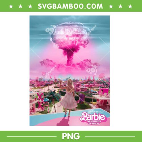 Barbie Movie Poster PNG, Barbenheimer Movie 2023 PNG, Oppenheimer Movie PNG
