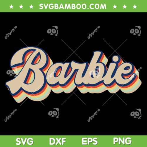 Barbie Retro Vintage SVG PNG, Barbie Girl 80s SVG, Barbie Logo DXF SVG PNG EPS