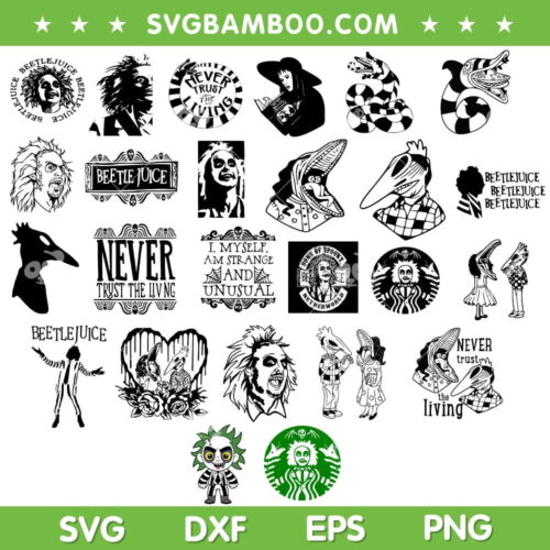 Beetlejuice SVG Bundle, Beetlejuice Logo SVG Bundle, Beetlejuice Starbucks DXF SVG PNG EPS