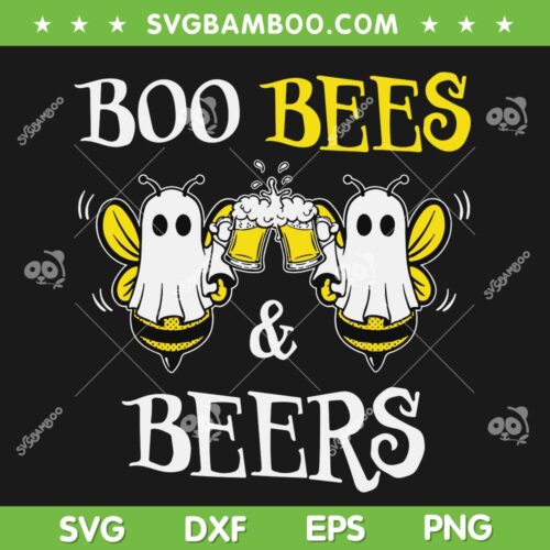 Boo Bees And Beers SVG PNG, Boo Beer Halloween SVG, Honey Bee DXF SVG PNG EPS