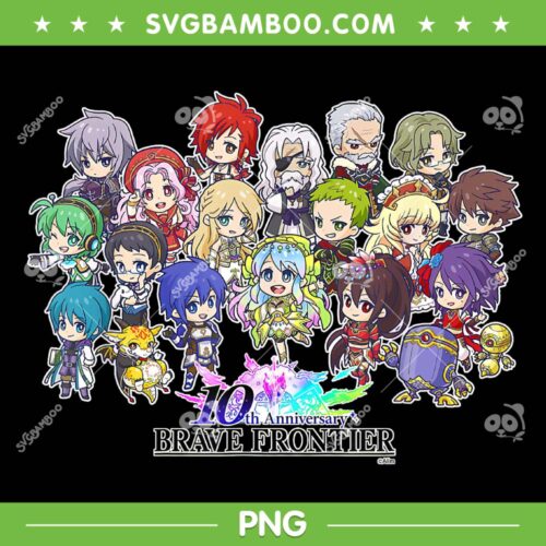 Brave Frontier 10th Anniversary PNG, Group Shot 10 Year Brave Frontier PNG, Brave Frontier 10 Year Anniversary PNG