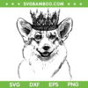 British Corgi Dog Queen SVG PNG, Royal Corgi SVG, Queen Elizabeth Corgi DXF SVG PNG EPS