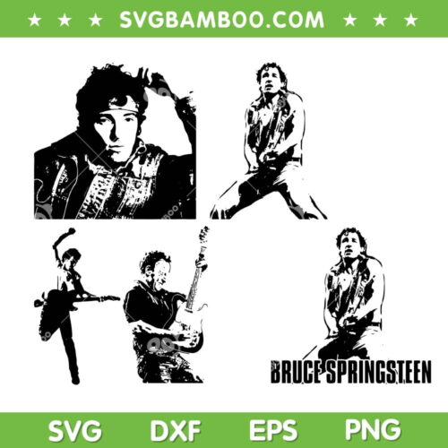 Bruce Springsteen SVG PNG, The Boss SVG, American Rock Singer DXF SVG PNG EPS