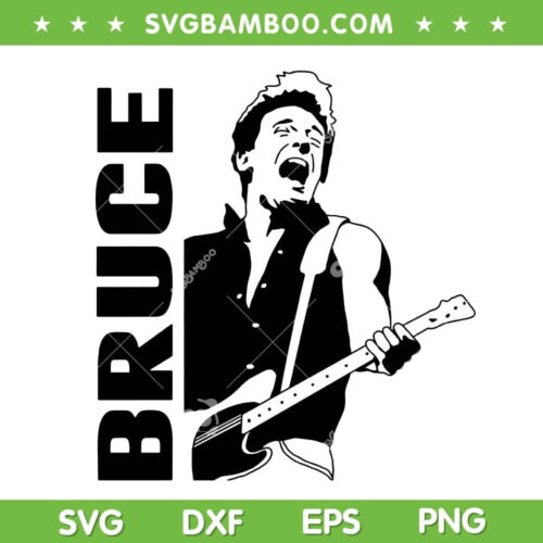 Bruce Springsteen Silhouette SVG PNG, Bruce Singer SVG, Bruce Springsteen Logo DXF SVG PNG EPS