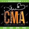 CMA Certified Medical Assistant Leopard Heartbeat Fall SVG, CMA Life SVG, Certified Medical Assistant DXF SVG PNG EPS