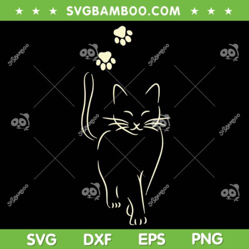 Cat And Paw Lover SVG PNG, Cat Paw Love SVG, Animal Lover DXF SVG PNG EPS