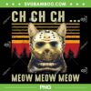 Ch Ch Ch Meow Jason Mask PNG, Halloween Cat Friday The 13th PNG, Cat Horror PNG