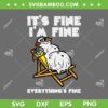 Christmas In July Snowman SVG PNG, It's Fine Im Fine Melting Snowman SVG, Summer Christmas DXF SVG PNG EPS