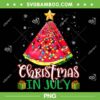 Christmas In July Watermelon PNG, Watermelon Christmas Tree PNG, Xmas In July PNG