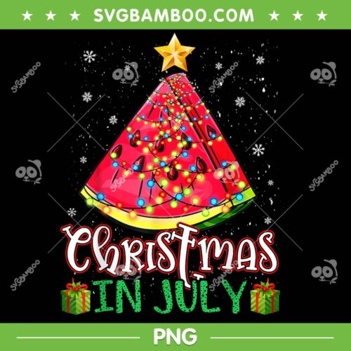 Christmas In July Watermelon PNG, Watermelon Christmas Tree PNG, Xmas In July PNG