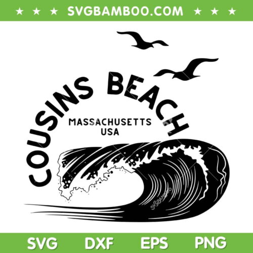 Cousins Beach Massachusetts USA SVG PNG, The Summer I Turned Pretty SVG, Positive Vibes DXF SVG PNG EPS