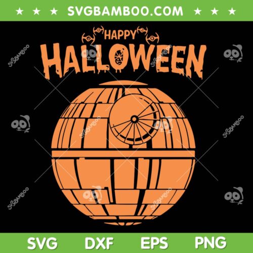 Death Star Halloween SVG PNG, Star Wars Halloween Death Star SVG, Happy Halloween DXF SVG PNG EPS