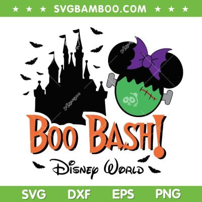 Disney Boo Bash SVG PNG, Minnie Frankenstein Halloween SVG, Boo Bash Disney World DXF SVG PNG EPS Disney Boo Bash SVG PNG, Minnie Frankenstein Halloween SVG, Boo Bash Disney World DXF SVG PNG EPS