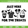 Disney Just Here For The Treats SVG PNG, Halloween Snacks Mouse SVG, Disney Halloween DXF SVG PNG EPS