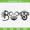 Disney Mouse Boo Halloween SVG PNG, Mickey And Minnie Mouse Boo SVG, Disney Halloween DXF SVG PNG EPS