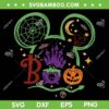 Disney Mouse Ear Boo SVG PNG, Mickey Halloween Boo SVG, Boo Mickey Mouse DXF SVG PNG EPS