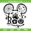Disney Mouse Ear Halloween Boo SVG PNG, Mickey Mouse Boo SVG, Halloween Mouse DXF SVG PNG EPS