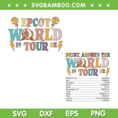 Epcot World Tour SVG PNG, Disney Family Trip 2023 SVG, Drink Around The World Tour DXF SVG PNG EPS Epcot World Tour SVG PNG, Disney Family Trip 2023 SVG, Drink Around The World Tour DXF SVG PNG EPS
