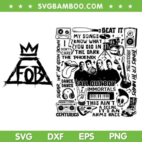 Fall Out Boy So Much For Tour Dust 2023 SVG, Fall Out Boy SVG, FOB Band DXF SVG PNG EPS