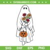 Floral Ghost Halloween SVG PNG, Vintage Floral Ghost SVG, Cute Halloween DXF SVG PNG EPS