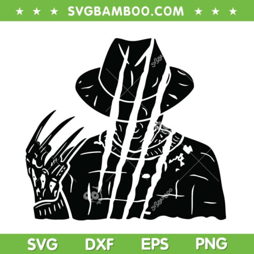Freddy Krueger SVG PNG, Horror Movie Freddy SVG, Freddy Krueger Halloween DXF SVG PNG EPS