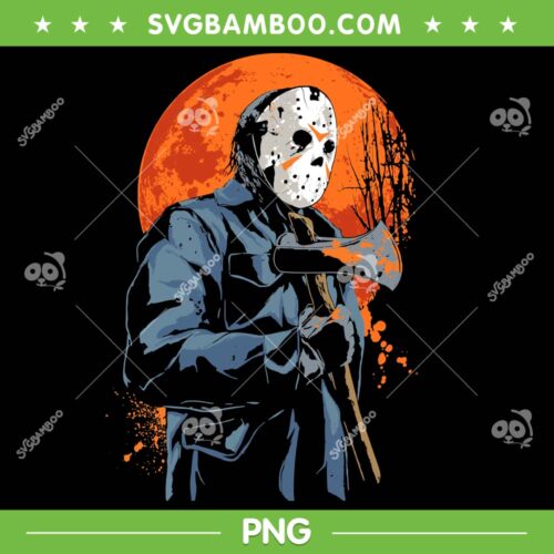 Friday The 13th Jason Voorhees PNG, Jason Horror Moon PNG, Horror Halloween PNG
