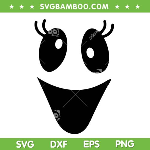 Funny Ghost Face SVG PNG, Halloween Ghost Face SVG, Cute Halloween DXF SVG PNG EPS