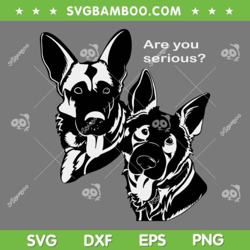German Shepherd Head Tilt SVG PNG, German Shepherd Dog SVG, Head German Shepherd Dogs DXF SVG PNG EPS
