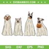 Ghost Dog Halloween SVG PNG, Boo Dogs Pumpkin SVG, Animal Ghost DXF SVG PNG EPS