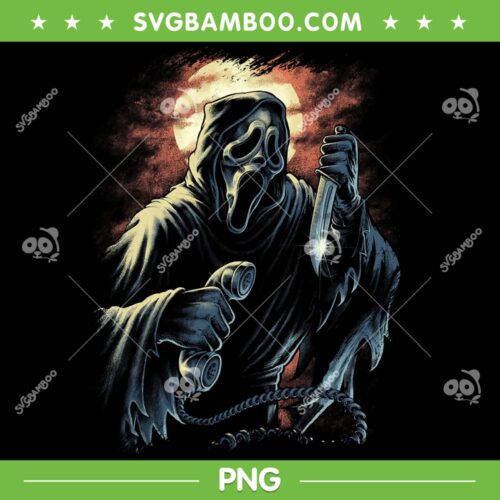 Ghostface Calling PNG, Halloween Ghostface Scream PNG, Ghostface Calling Halloween PNG