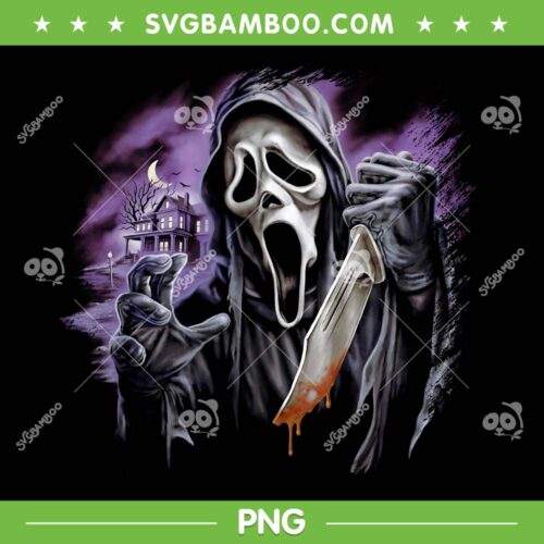 Ghostface Halloween Horror PNG, Ghostface Scream Movie PNG, Horror Movie PNG