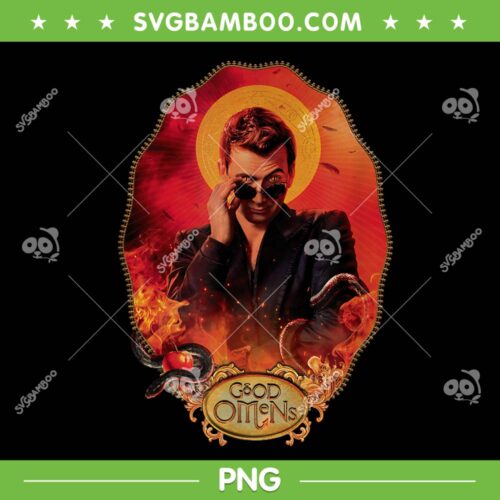 Good Omens Crowley Portrait PNG, Funny Movie Good Omens PNG, Crowley Portrait PNG
