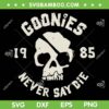 Goonies Never Say Die SVG PNG, The Goonies 1985 SVG, Goonies Skull DXF SVG PNG EPS