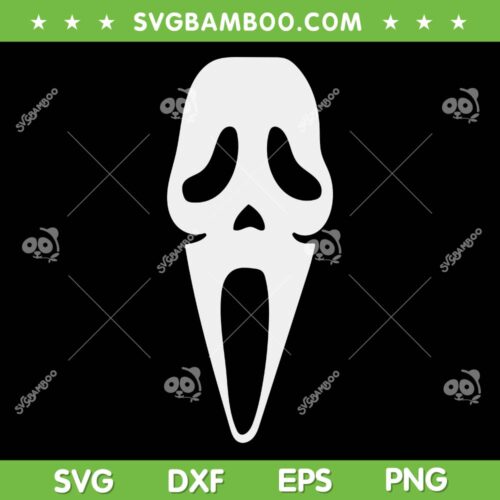 Halloween Ghostface Spooky SVG PNG, Mask Face Scream SVG, Ghost Face DXF SVG PNG EPS