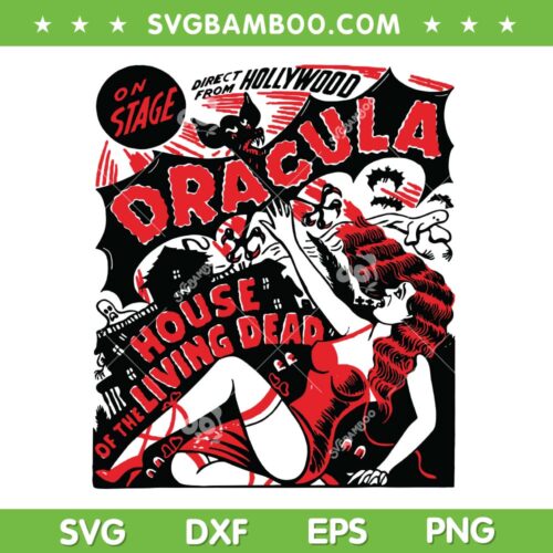 Halloween Vampire Horror Movie SVG PNG, Dracula Living Dead SVG, Horror Movie Characters DXF SVG PNG EPS