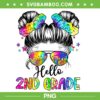 Hello 2nd Grade Messy Hair PNG, Tie Dye Girl Back To School First Day PNG, Hello Second Grade PNG Hello 2nd Grade Messy Hair PNG, Tie Dye Girl Back To School First Day PNG, Hello Second Grade PNG
