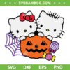 Hello Kitty Halloween Pumpkin SVG PNG, Dear Daniel Perfect Pair Hello Kitty SVG, Hello Kitty With Pumpkin DXF SVG PNG EPS