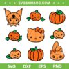 Hello Kitty My Melody Kuromi Pumpkins SVG, Halloween Melody SVG, Kuromi Mummy DXF SVG PNG EPS