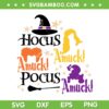 Hocus Amuck Trick Or Treat Halloween SVG PNG, Amuck Amuck Amuck Hocus Pocus SVG, Witch Hat DXF SVG PNG EPS