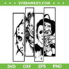 Horror Characters Halloween SVG PNG, Horror Movies Friends SVG, Horror Character Friends DXF SVG PNG EPS