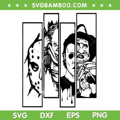 Horror Characters Halloween SVG PNG, Horror Movies Friends SVG, Horror Character Friends DXF SVG PNG EPS Horror Characters Halloween SVG PNG, Horror Movies Friends SVG, Horror Character Friends DXF SVG PNG EPS