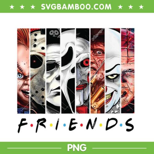 Horror Friends Movies PNG, Halloween Horror Movie Squad PNG, Horror Scary Movie Friends PNG