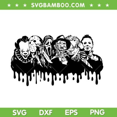 Horror Friends SVG PNG, Halloween Horror Movie Squad SVG, Friends Halloween DXF SVG PNG EPS Horror Friends SVG PNG, Halloween Horror Movie Squad SVG, Friends Halloween DXF SVG PNG EPS