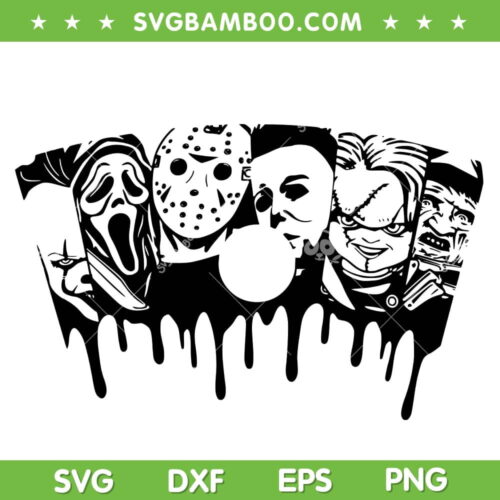 Horror Movie Friends SVG PNG, Ghostface Jason Myers Chucky SVG, Friends Characters DXF SVG PNG EPS